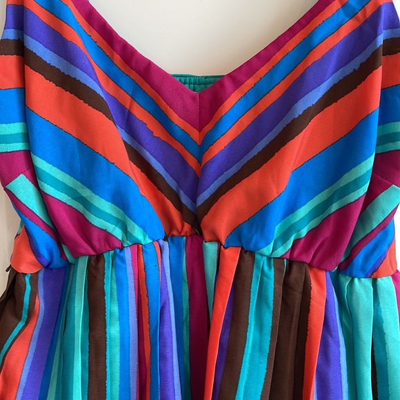 Like new pleated multi-colour maternity dress  🧡💚💙💜🤎 - Picture 4 of 4